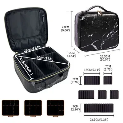 trousse de maquillage étanche, boîte professionnelle, sac à cosmétiques portable pour femmes, pour voyage, sac de rangement de maquillage