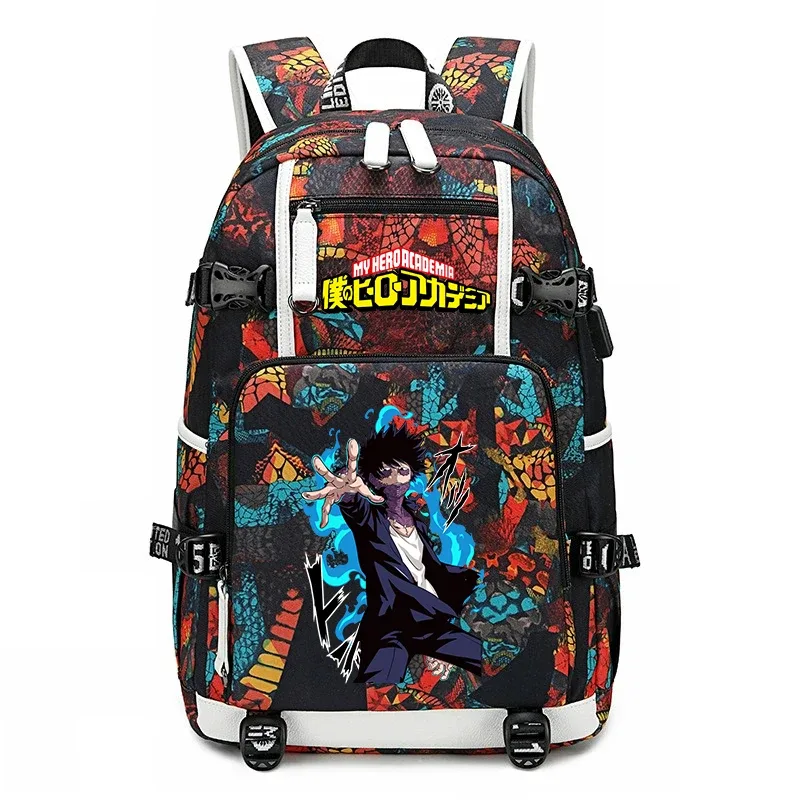 sac à dos d'école imprimé my hero academia, sac à dos unisexe de grande capacité pour garçons et filles, sac à dos de voyage décontracté