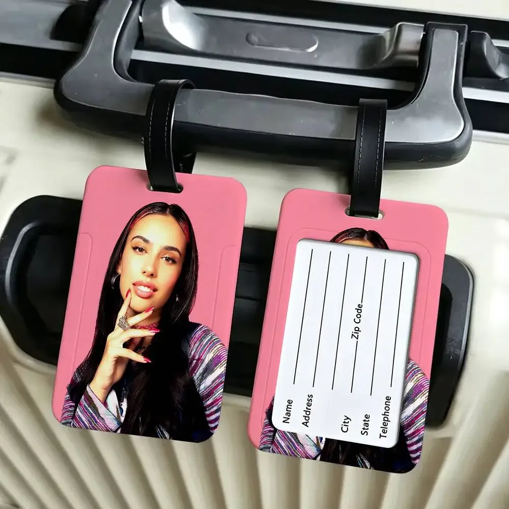étiquette d'identification de bagage en pvc classique kylie cantrall, porte-carte anti-perte, étiquette nominative pour valise de voyage