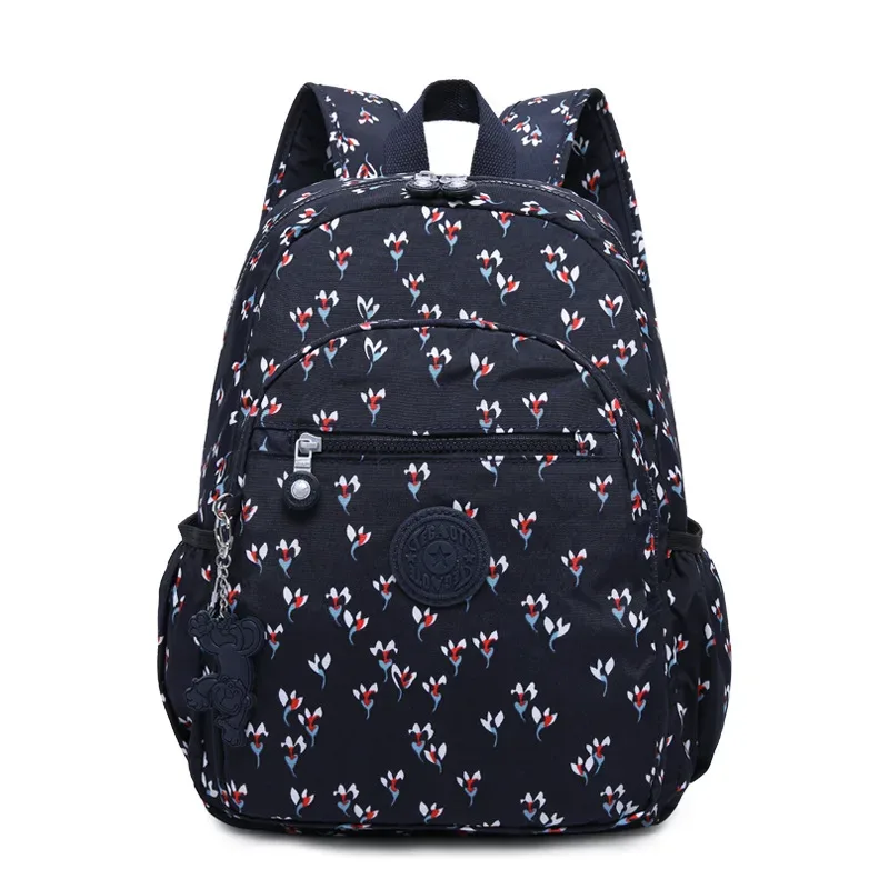 teincome ote-sac à dos d'école étanche pour fille et garçon, sac de voyage léger pour homme, 2024 nylon, motif de fleurs, mode décontractée, a4, m1318
