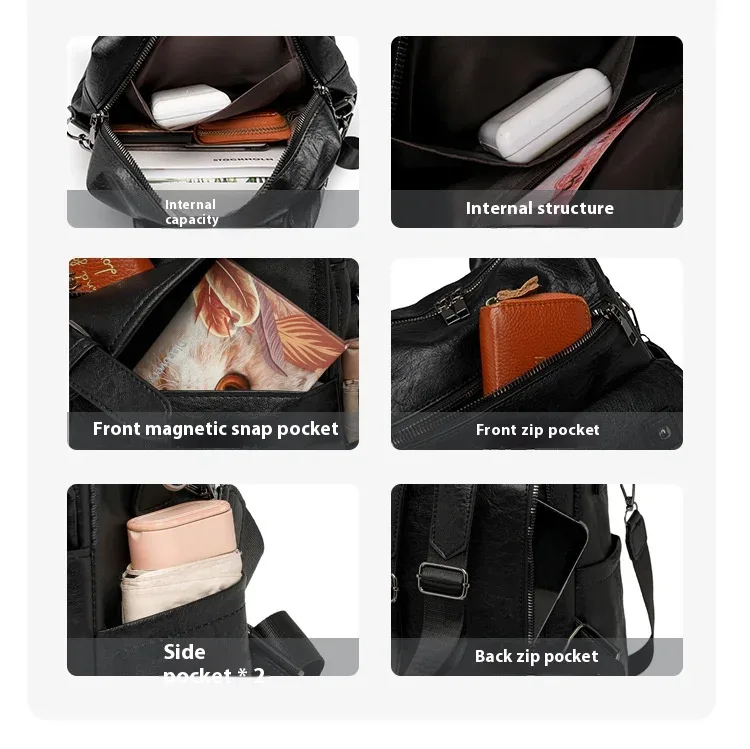 nouveauté vente chaude femmes sac à dos sac à main en cuir dames pu sac à dos design de mode sac à dos voyage sacs à dos sac à bandoulière
