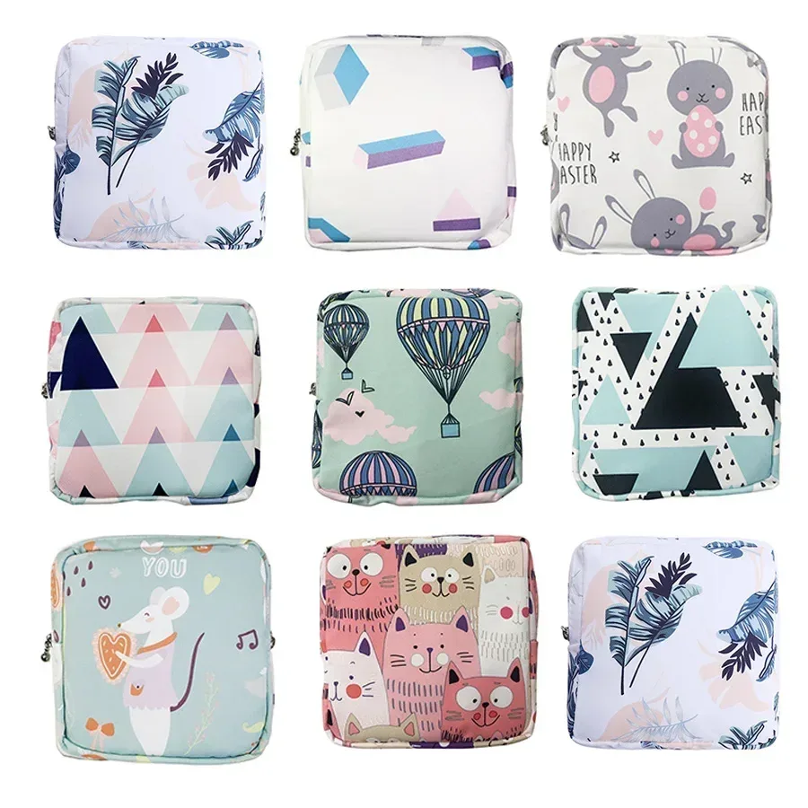 ensemble de petits sacs à cosmétiques pour femmes, mini serviettes hygiéniques pour filles, trousse de maquillage, sacs à rouge à lèvres, sacs de voyage pour écouteurs, sacs d'inforthérapeute