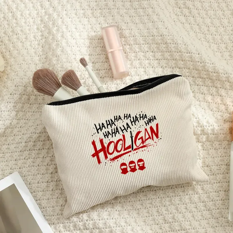 trousse de toilette en velours côtelé arirang 2.0 world tour 2026 pour femme, sac de rangement multifonction léger, cadeau pour fans kpop de l'album haha