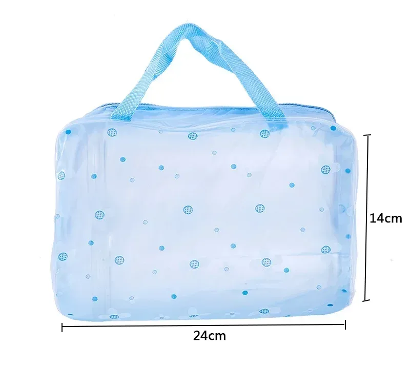 sac à cosmétiques mode dot femmes voyage transparent pvc imperméable neceser sacs de maquillage pochette de maquillage lavage trousse de toilette fourre-tout étui