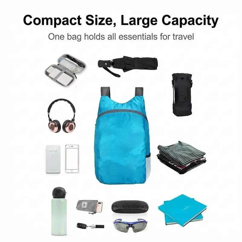 sac pliable ultraléger pour hommes et femmes, sac à dos étanche de grande capacité, sacs de voyage portables légers, sac à dos de sport de plein air