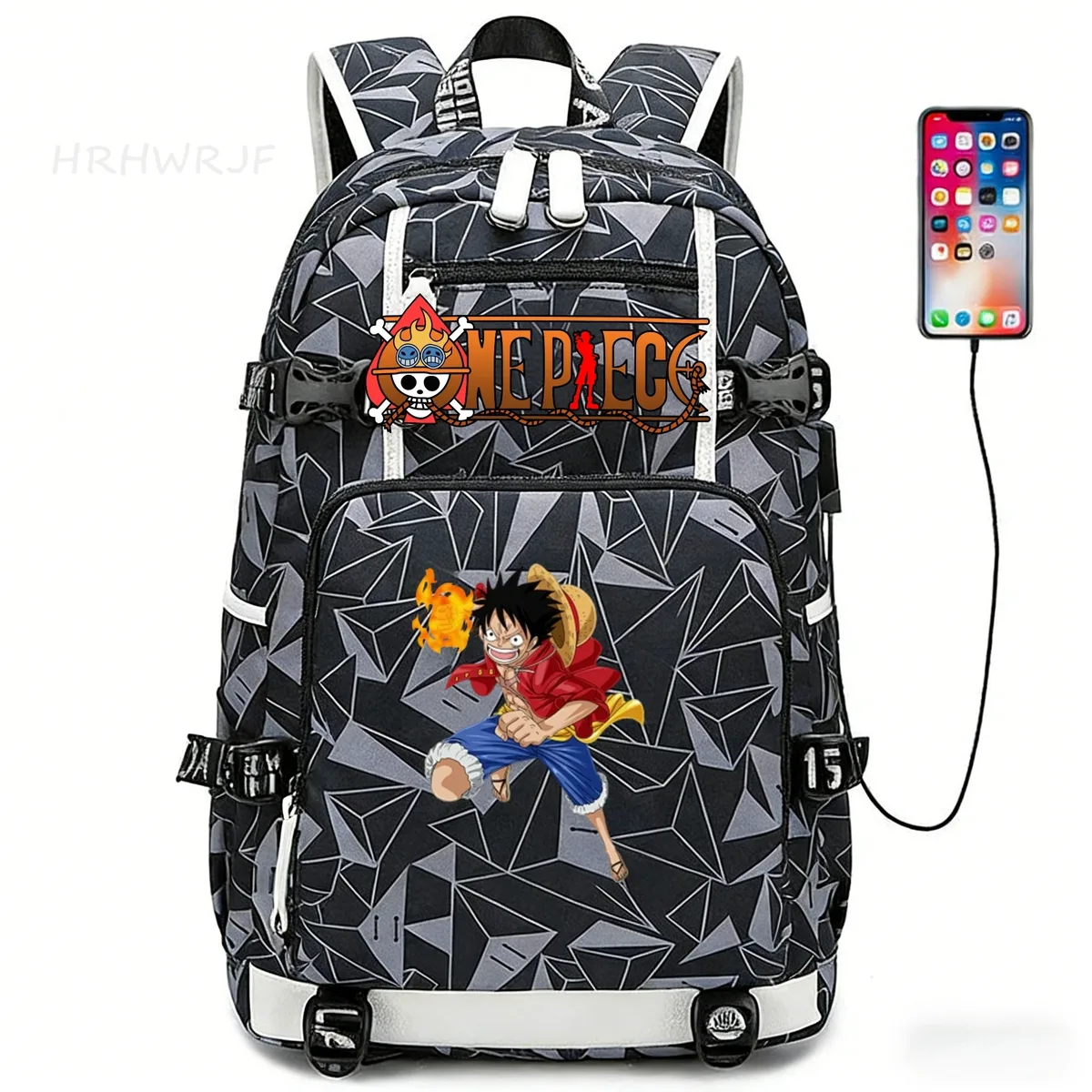 sac à dos one piece monkey d luffy, simple, grande capacité, pour le sport, les voyages, les loisirs, l'école, pour ordinateur portable, unisexe, mochila de voyage