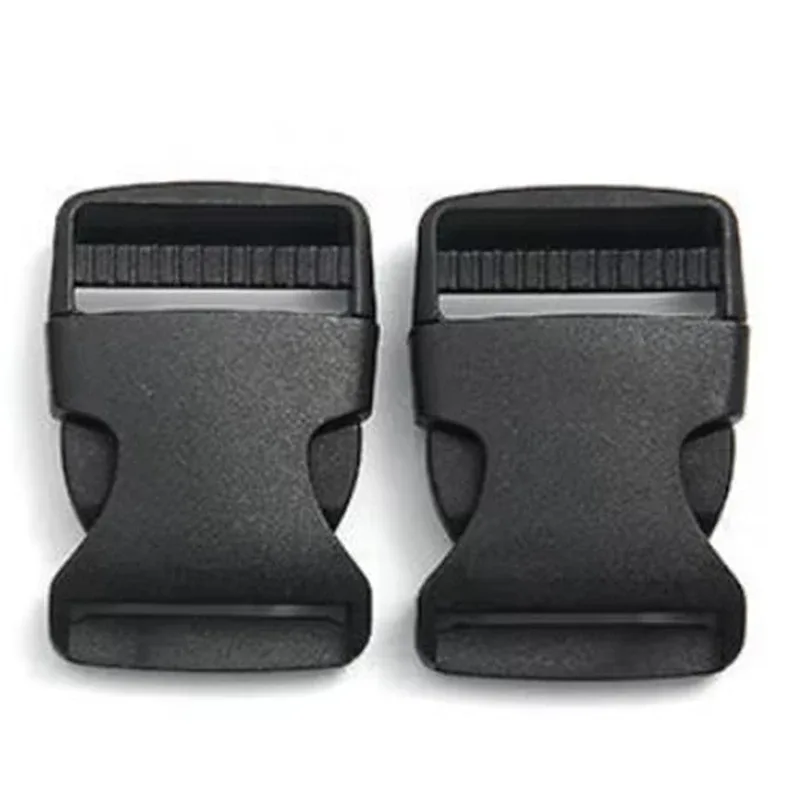 boucles à dégagement rapide 25mm/38mm, clips en plastique réglables pour sangles de sac à dos, paracord noir, équipement de bricolage pour parachute, 2/5/10 pièces