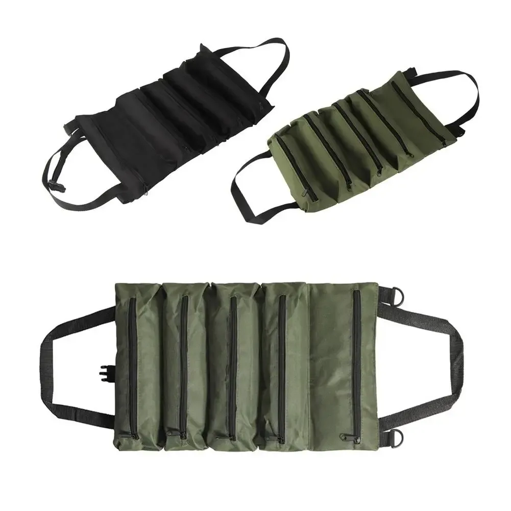 organisateur enroulable pour outils en tissu oxford robuste, étanche, résistant aux déchirures, rangement multi-compartiments pour électriciens mechani y7v1