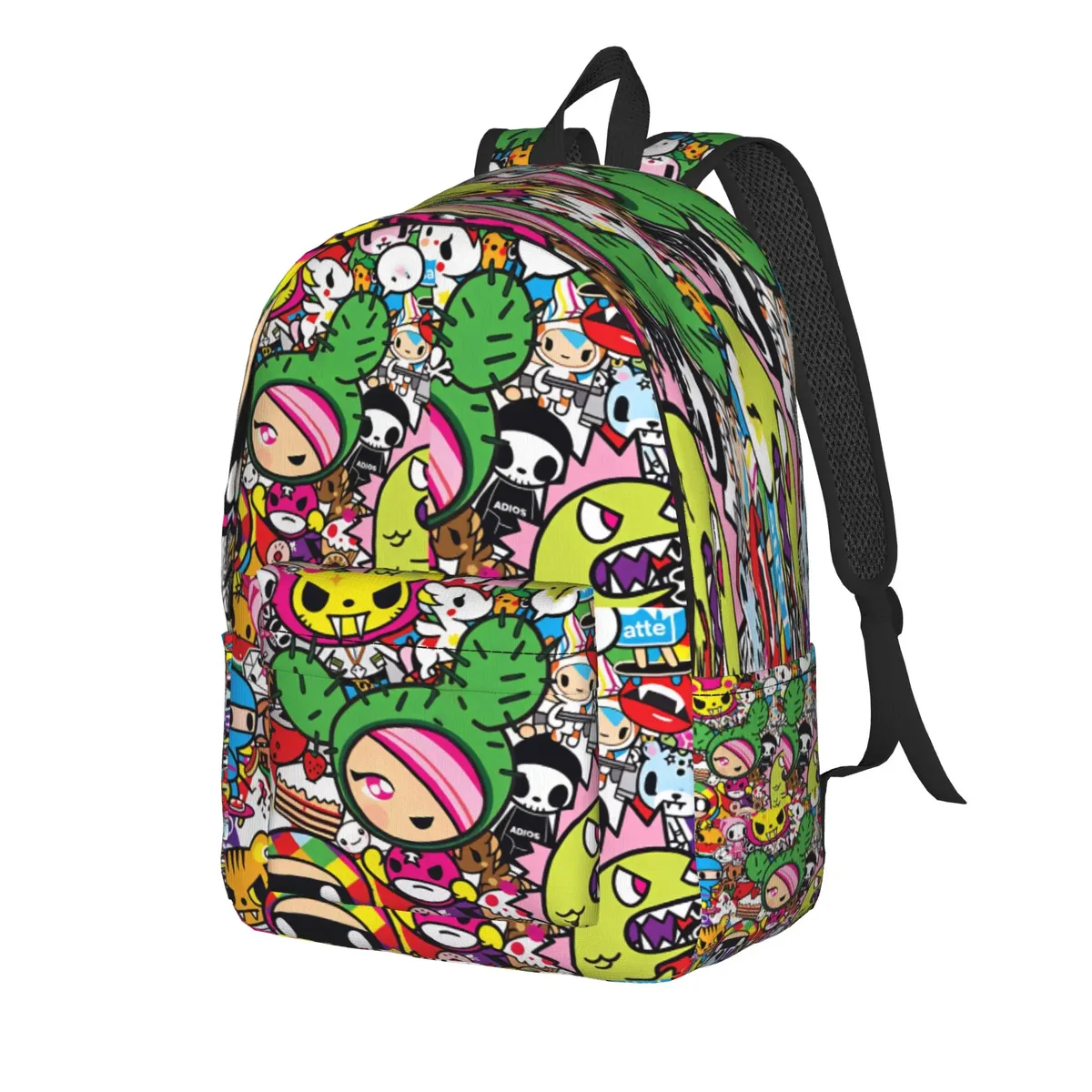 Sac à dos Tokidokii pour fille, sacs à dos de sport en polyester, sacs à dos souples et amusants pour le lycée