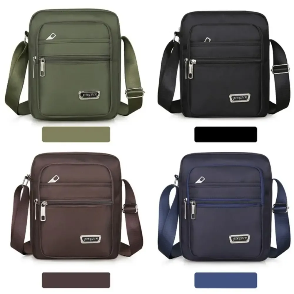 Hommes sacs à bandoulière mâle Nylon sacs à bandoulière garçon sacs de messager homme sacs à main pour voyage décontracté grand cartable gris