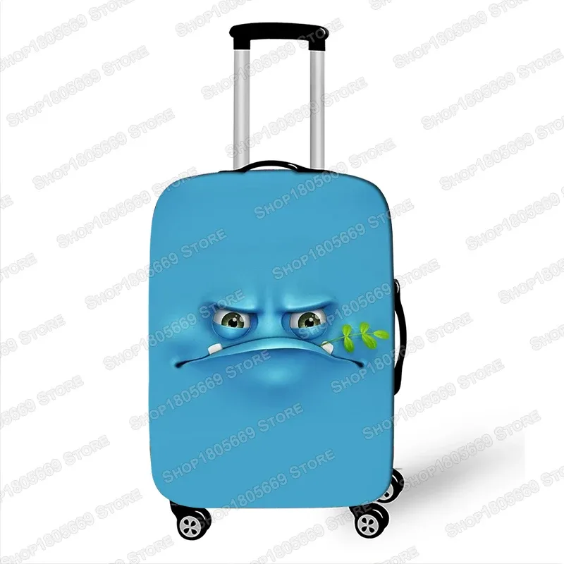 housse de valise imprimée expression drôle pour dames, housse de protection élastique pour bagages, housse anti-poussière
