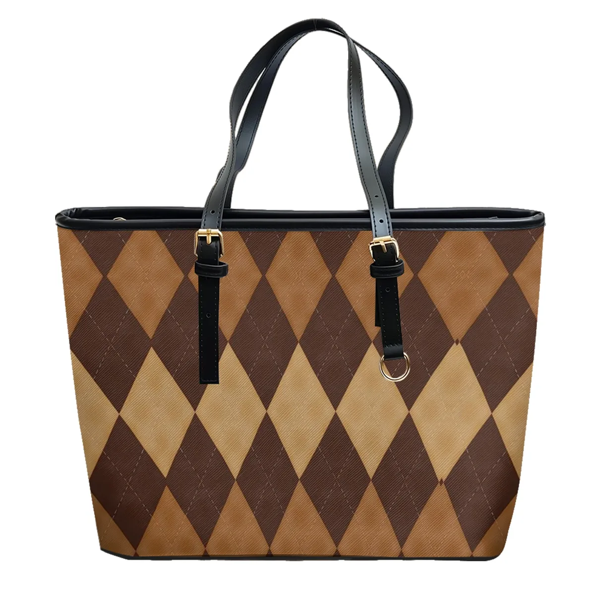 sac à bandoulière en cuir pvc oxford imprimé géométrique, fourre-tout léger à fermeture éclair, minimaliste, usage quotidien, sac à main convertible pour le travail et le week-end