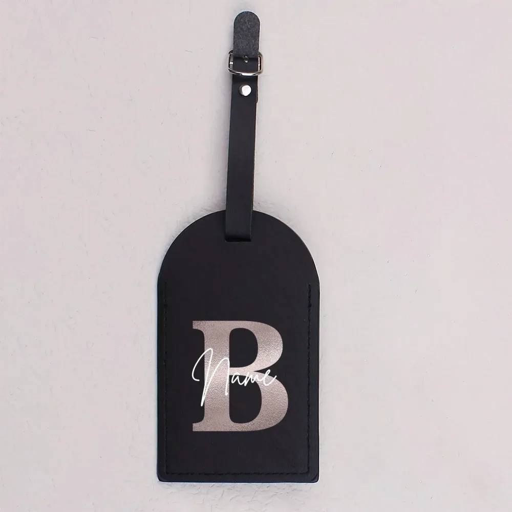 étiquette de bagage monogramme personnalisée en cuir pu pour valise, étiquettes de sac à main, sac de voyage, étiquette de valise, meilleur cadeau