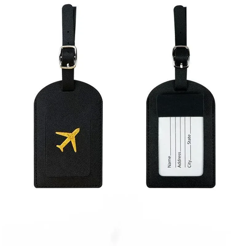 étiquette de bagage professionnelle en cuir estampé, étiquette d'adresse pour valise, étiquette d'identification nominative et d'adresse pour bagage, clip pour étiquette de bagage, accessoires de voyage