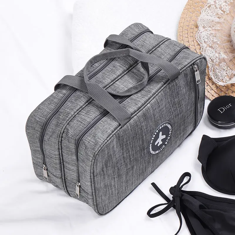 sac de plage pour la natation, séparation sec/humide, unisexe, léger, portable, imperméable, sac de rangement pour équipement de fitness et articles de toilette.