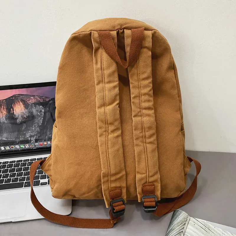 nouveau cool fille garçon toile vert ordinateur portable étudiant sac à la mode femmes hommes collège sac femme sac à dos mâle dame voyage sac à dos mode