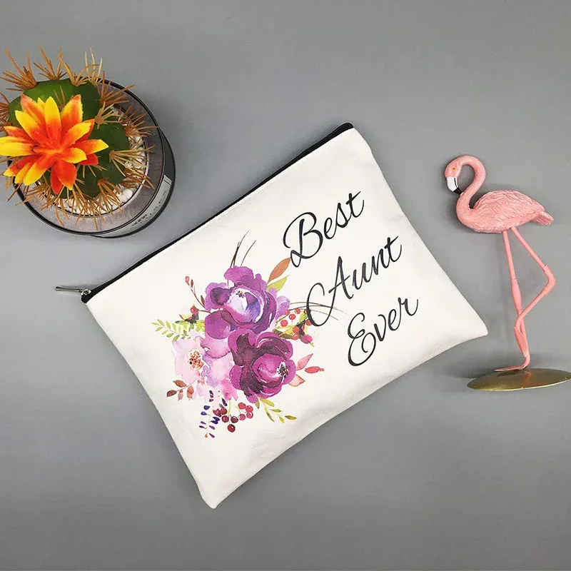 100 pièces petite pochette en coton vierge personnalisée écologique à fermeture éclair sacs de maquillage sac cosmétique de maquillage en toile de coton blanc uni avec logo