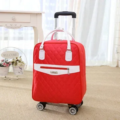 sac de voyage à roulettes pour femme, oxford, grande capacité, bagages à roulettes, valise