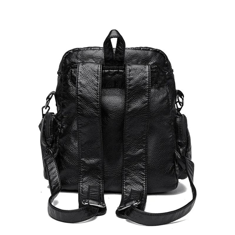 2025 mode femmes sac à dos en cuir pu voyage pochette d'ordinateur école collège bookbag sac à dos décontracté sac à dos étanche pour fille dame