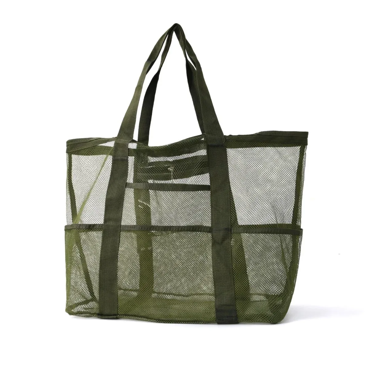 sac fourre-tout en maille respirante multi-poches de grande capacité, à séchage rapide, sac de rangement multi-compartiments pour articles de sport et de natation