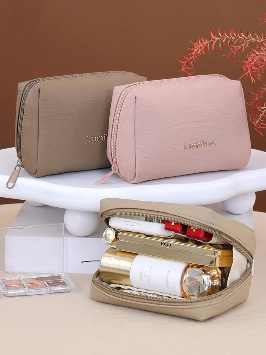 Mini trousse de maquillage portable, sac cosmétique léger pour les voyages, pour le rangement des rouges à lèvres et des petits objets