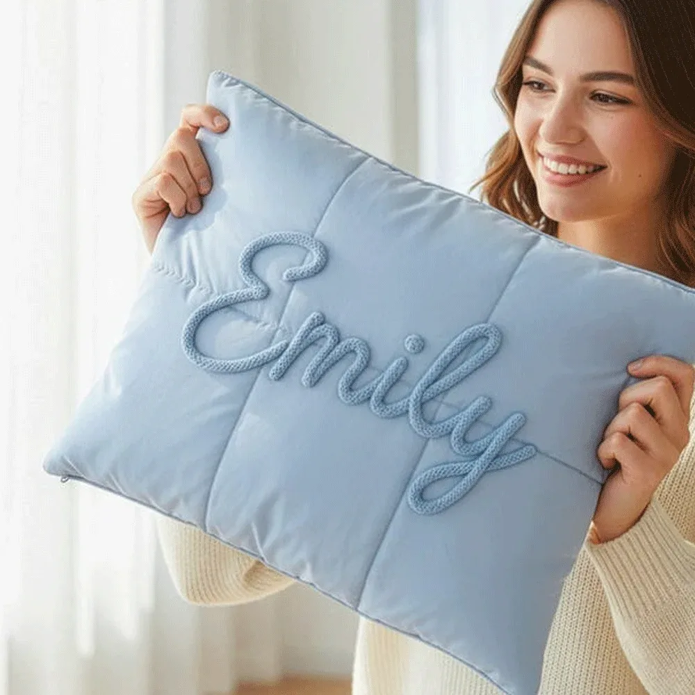 sac pour ordinateur portable personnalisé, étui pour ordinateur portable matelassé avec lettres en chenille personnalisées, housse pour ordinateur portable de 12x16 pouces, cadeau de bureau