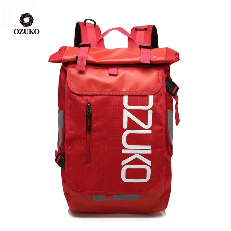 OZUKO sac à dos hommes 15.6 pouces ordinateur portable hydrofuge cartable pour adolescent décontracté étudiant sacs à dos mâle voyage Mochila mode