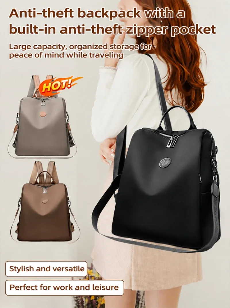 sac à dos multifonctionnel pour femmes, sac à dos de voyage de grande capacité avec sangle pour bagages, sac à dos d'étudiant épaissi