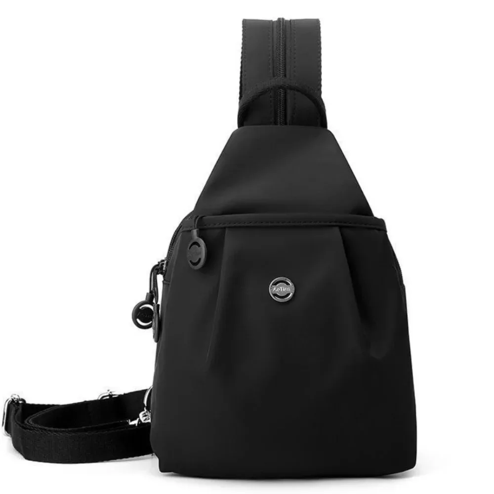 sac à dos en tissu oxford tendance, sacs de poitrine multi-couches grande capacité, sac bandoulière multifonctionnel imperméable pour la randonnée en extérieur