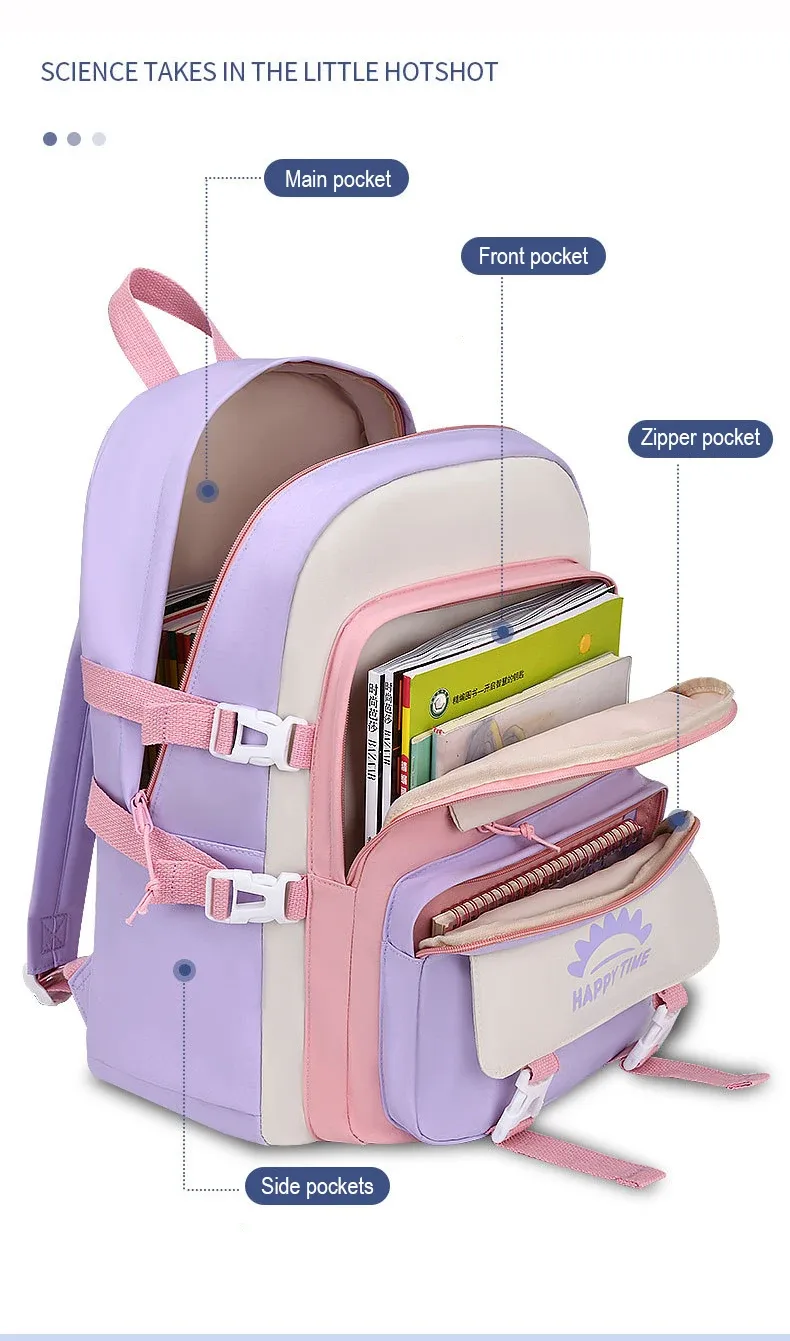 sac à dos d'école primaire pour enfants kawaii fille sac d'école fournitures sacs à dos imperméables pour enfants mochila mujer