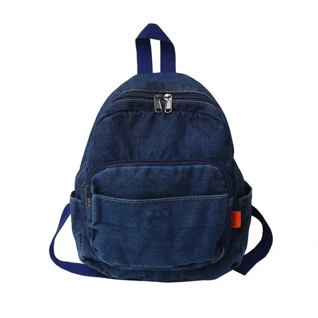 sac à dos en denim avec nom brodé pour femmes, sac de voyage en toile denim pour l'extérieur, nom personnalisé, cartable pour étudiants