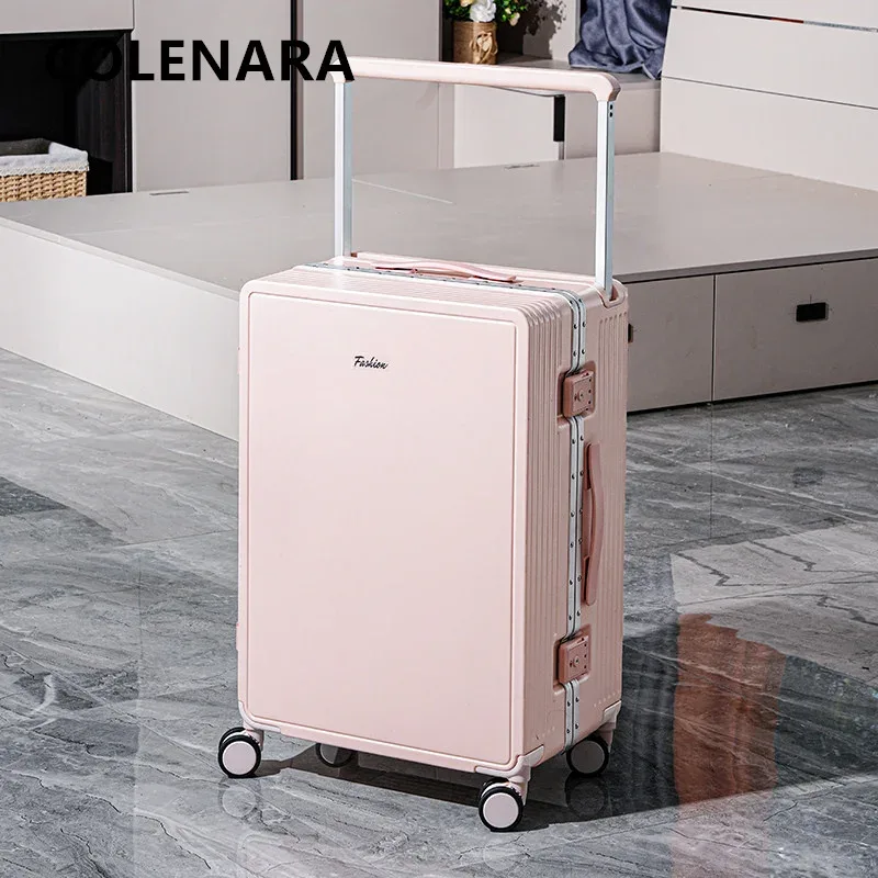 valise de cabine colenara avec compartiment large et roulettes universelles, 20 pouces, robuste, avec serrure à combinaison, pour homme et femme