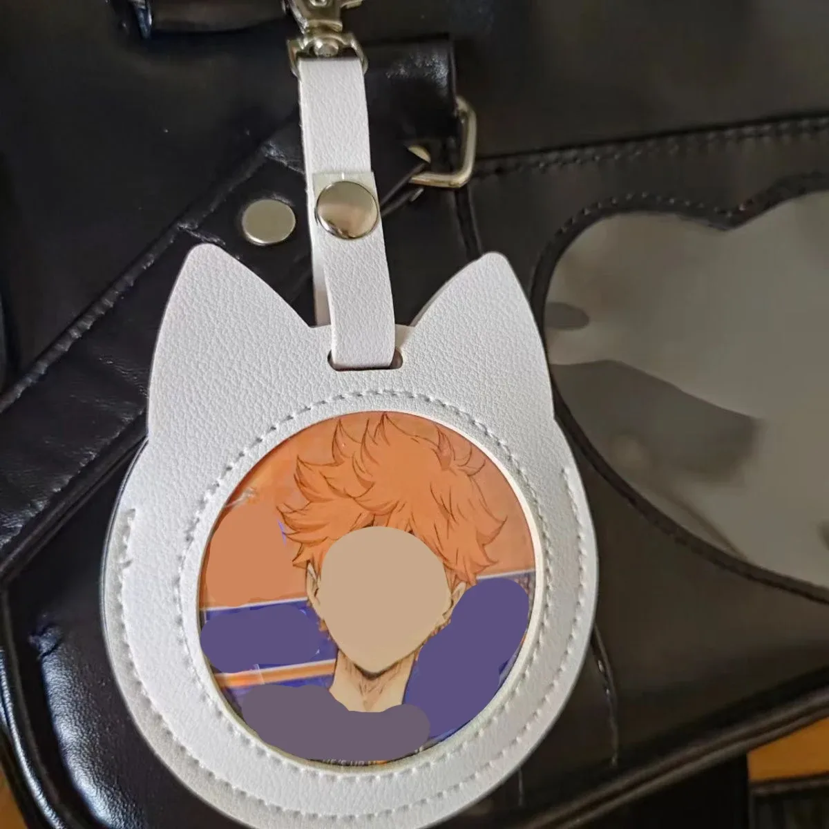 étui de rangement pour badges, étui de protection pour badges ronds, sac d'anime, accessoire, pochette d'affichage de badges portable, rangement de badges portables