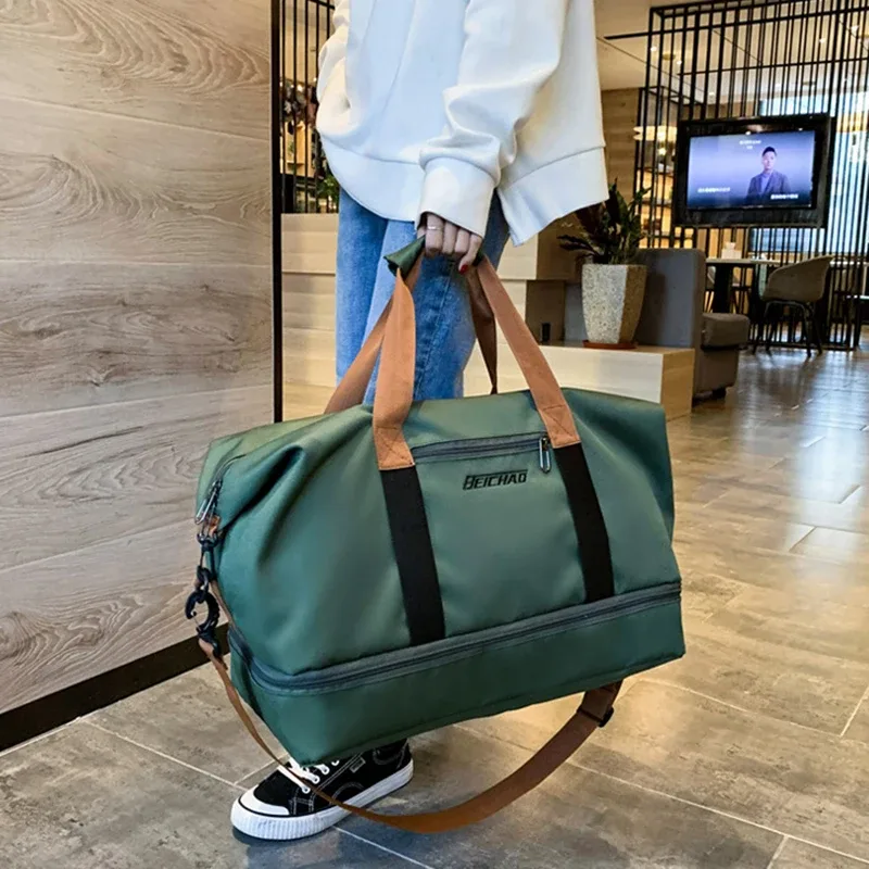 Sac de voyage extensible pour femmes, sac à main de sport, sac de Fitness, grande capacité, sac de nuit pour week-end à une épaule