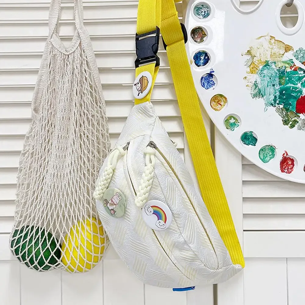 sac de poitrine de sport pour femmes, sac banane multi-poches décontracté, grand pendentif imprimé, capacité douce, sacs à dos à bandoulière, mini sac rando x3i0