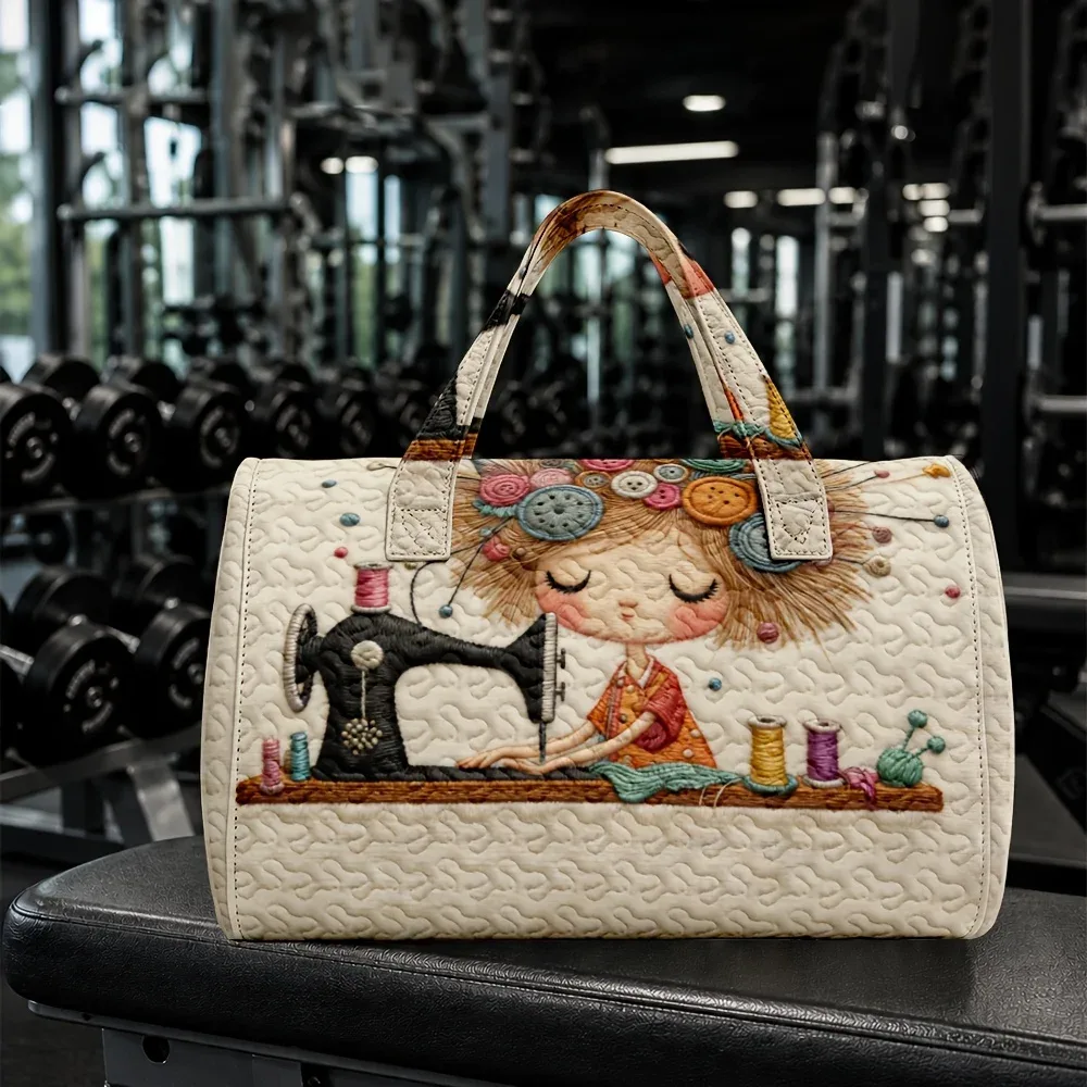 sac de voyage matelassé 3d de grande capacité, style 3d, sac de transport pour courtes distances