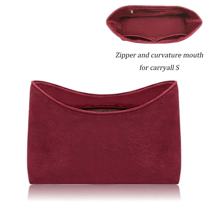 organisateur de sac en velours doux, insert rouge assorti pour sac de transport, doublure intérieure résistante à la décoloration, maintient la forme du sac, rangement tridimensionnel et soigné