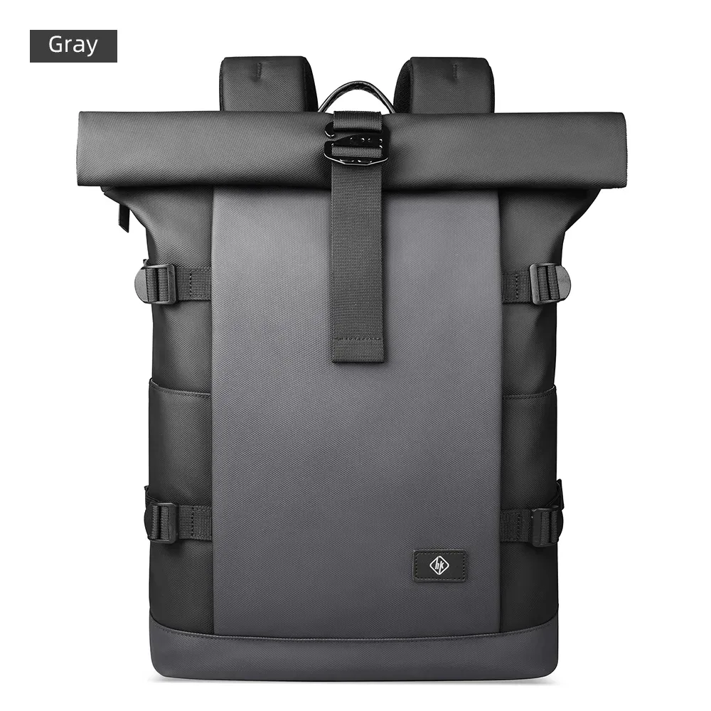 hk – sac à dos de voyage extensible pour hommes, grande capacité, sac à dos de randonnée étanche, sac à dos pour ordinateur portable de 17 pouces, sac d'école pour hommes