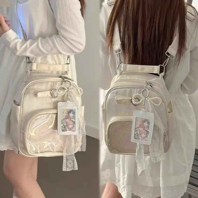 nouveau sac ulzzang y2k ita pour fille mignonne, sac à dos de grande capacité style preppy pour les déplacements quotidiens, sac à bandoulière décontracté à une épaule