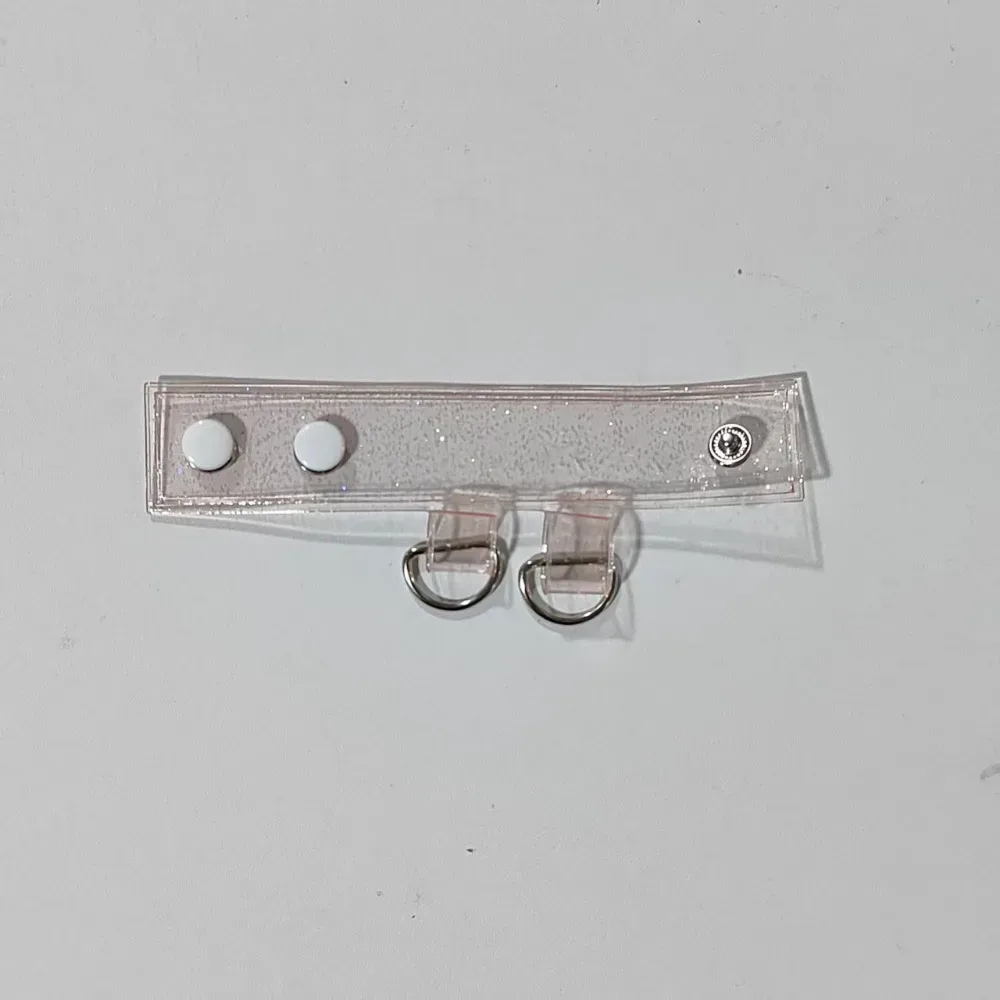 2 pièces nouvelles boucles d'extension transparentes en pvc pour sangle de sac à dos, clip de fixation pour sac à dos
