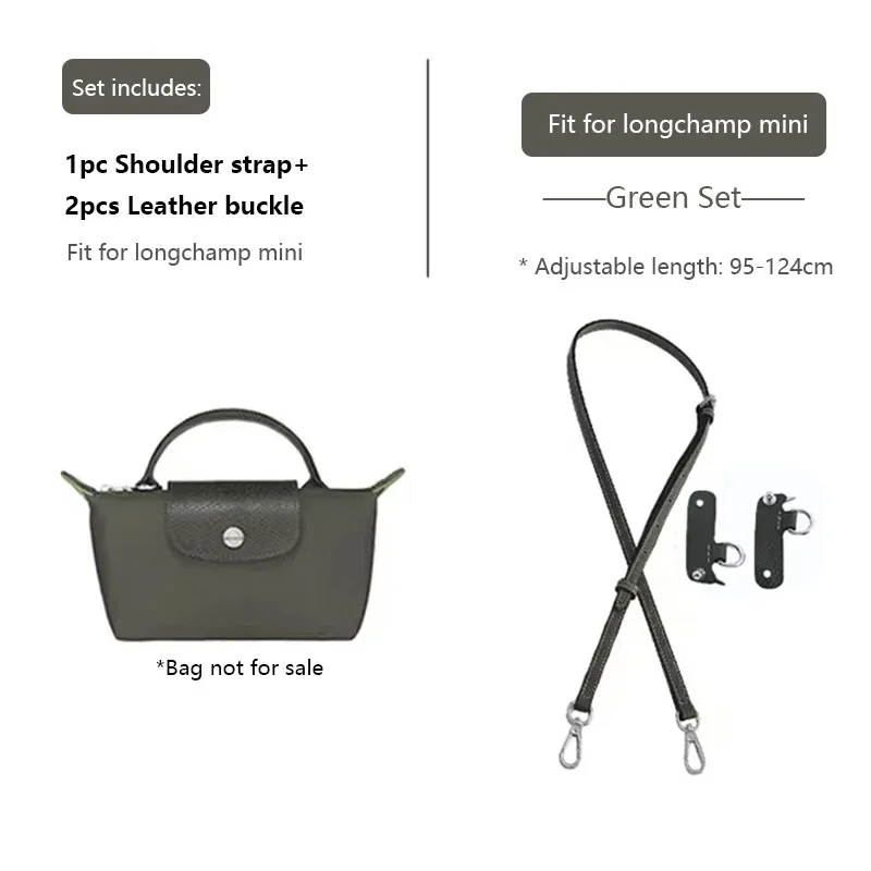 sangle de sac à bandoulière de remplacement en cuir, sangle d'épaule de sac adaptée pour longchamp mini, sangle de sac réglable en longueur, accessoires de sac