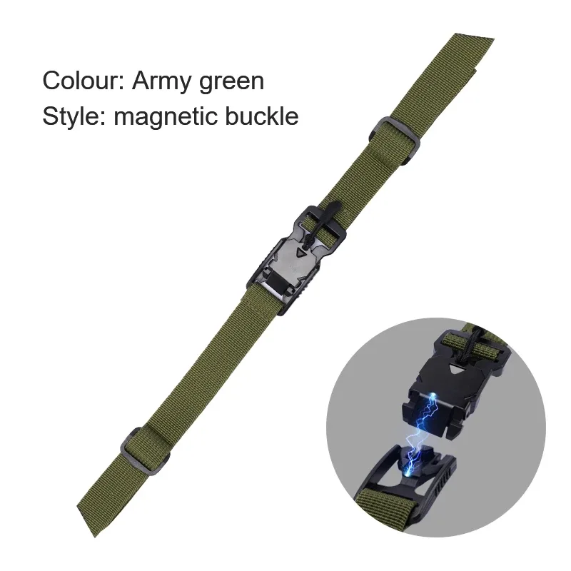 sac à dos magnétique, sangle de poitrine facile, sangle détachable, sangle d'épaule réglable, sac tactique de camping en plein air, accessoires