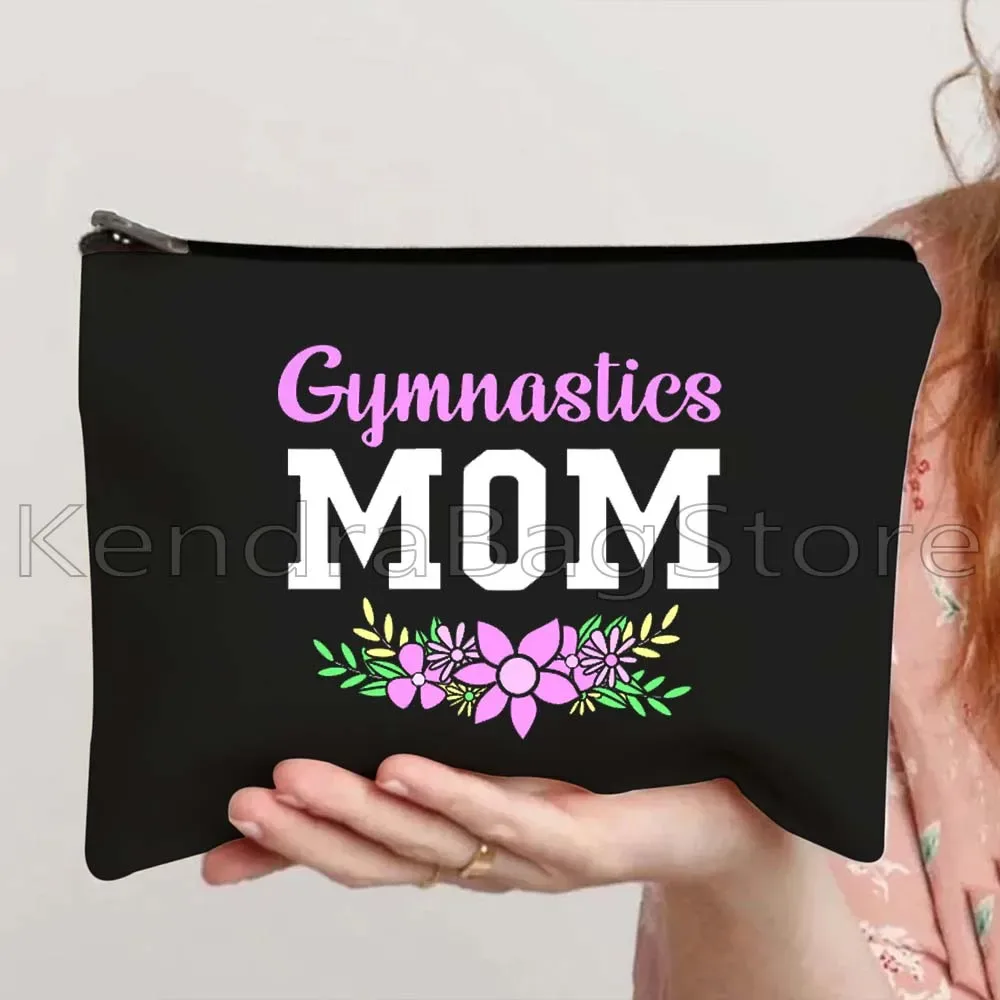 rétro culbutage gymnastique fille sport danseur toile maquillage cosmétique trousse de toilette gymnaste cadeau balance faisceau trousse à crayons pochette à fermeture éclair