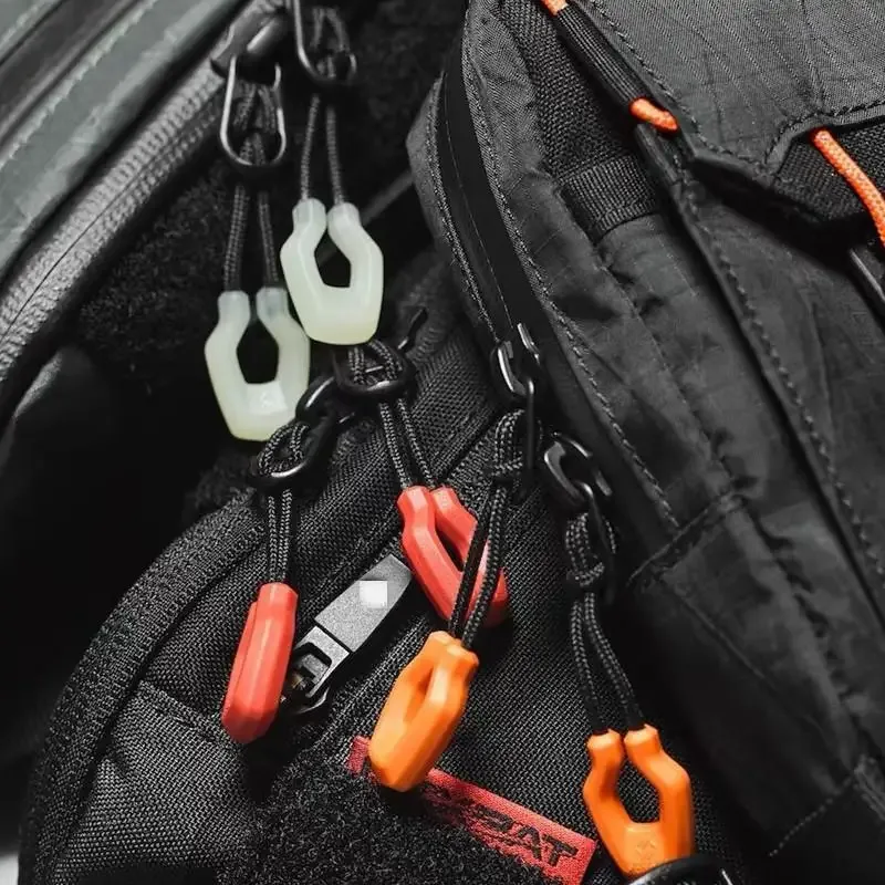 tirette de fermeture éclair lumineuse pour sac de voyage, anti-perte, rallonge de fermeture éclair, tête de curseur pour sac à dos de tente, remplacement de la boucle de corde, pendentif