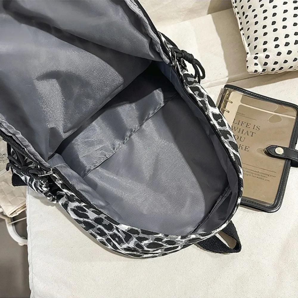 nouveau sac à dos tendance à imprimé léopard pour femmes, sac à dos de voyage décontracté polyvalent, sac à dos style spicy girl, tendance instagram