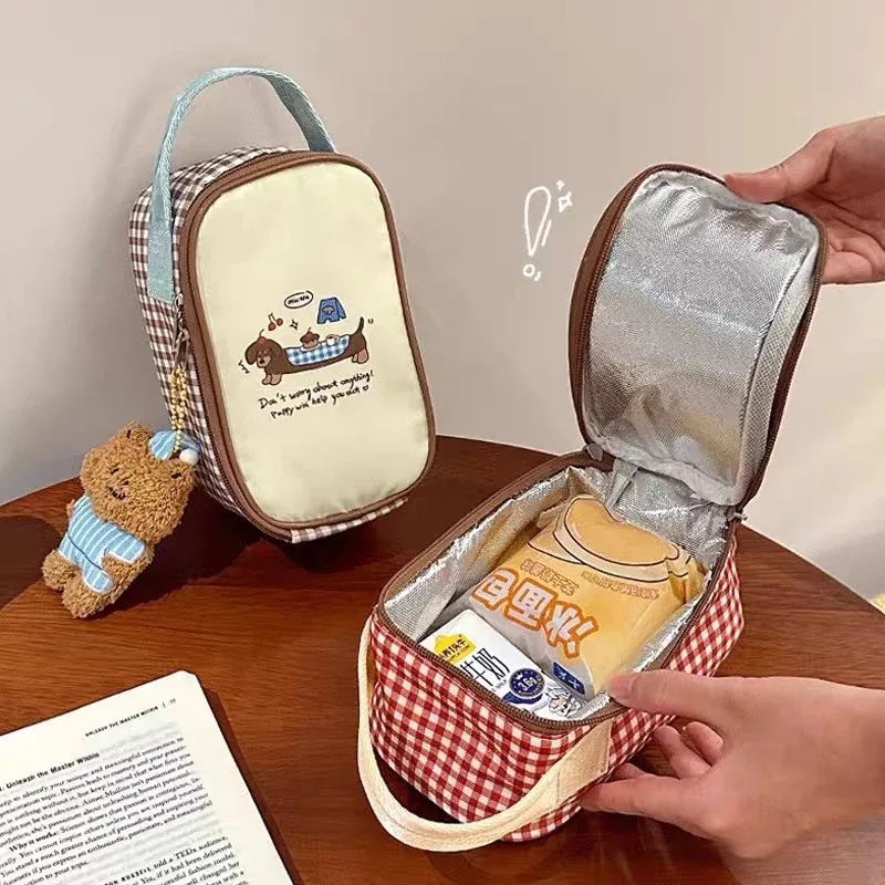 sac isotherme portable pour repas, en feuille d'aluminium épaisse, sac à main pour étudiants et travailleurs, sac de petit-déjeuner isolé, sac fourre-tout