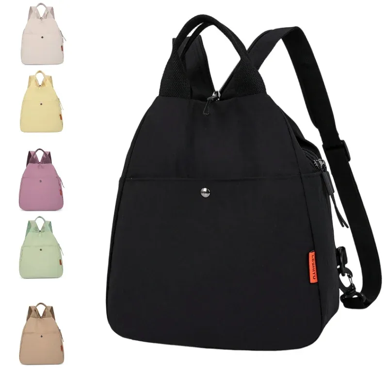 Sac à dos léger et résistant à l'eau pour femmes, en tissu Oxford durable, organisateur multi-poches pour les trajets quotidiens, les étudiants et les voyages