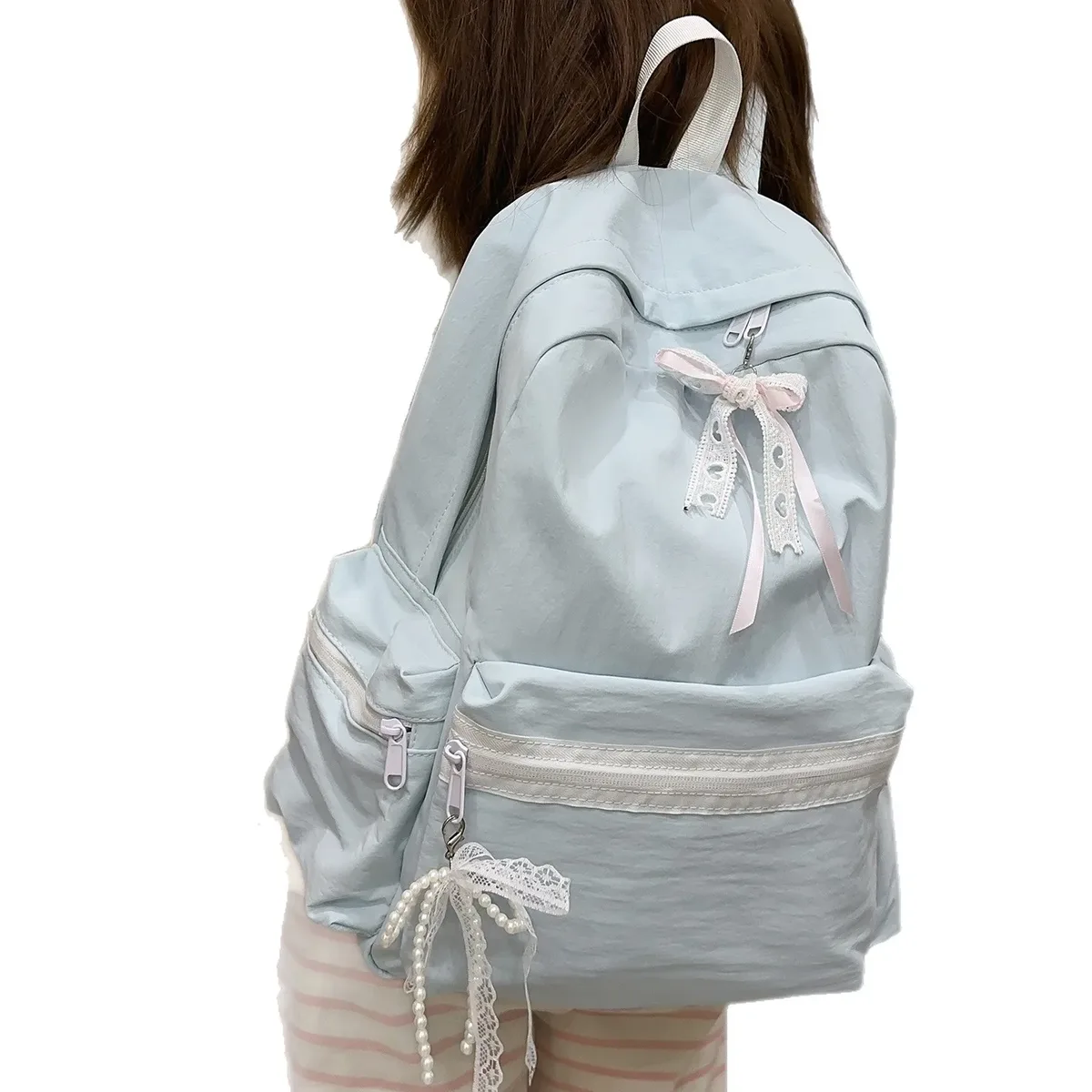 nouveau sac à dos japonais de grande capacité, couleur unie, pour lycéens et étudiants, sac pour ordinateur de 14 pouces, sac à dos polyvalent
