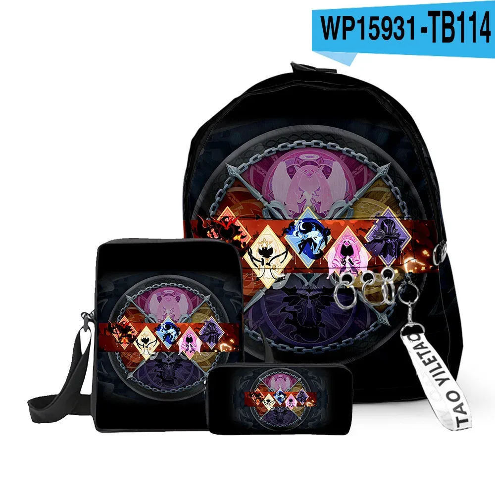 sac à dos scolaire classique amusant shadow milk en peluche avec impression 3d, lot de 3 pièces : sac à dos pour ordinateur portable, sac à bandoulière incliné et trousse à crayons