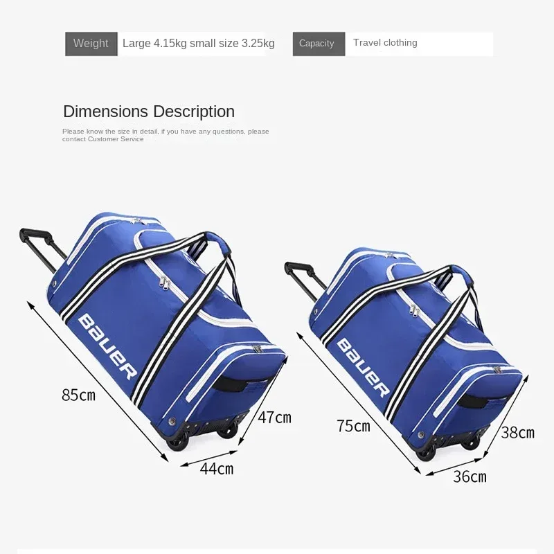 sac de voyage à roulettes grande capacité, sac de sport oxford imperméable avec roues, valise de voyage, bagage à main